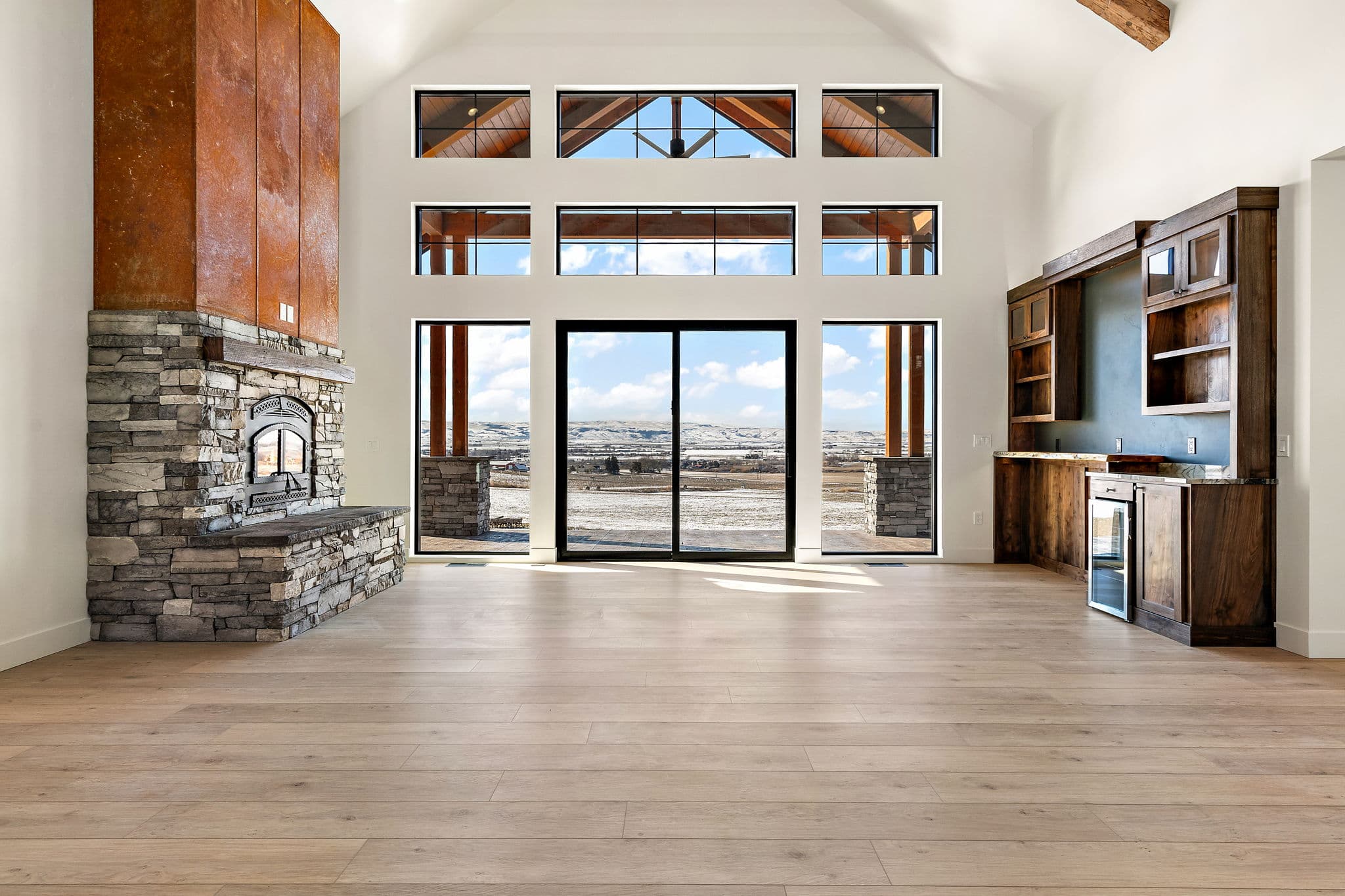 Custom corten steel siding detail